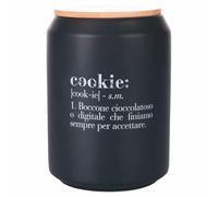 Villa d'Este Home Tivoli 1996 Tarro de cerámica para galletas, tapa de bambú, Victionary Cookie