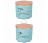 Villa d'Este Home Tivoli 1996 Victionary - Bote de sal de cerámica (500 ml, tapa de bambú)