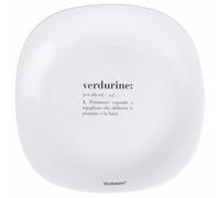 Villa d'Este Home Tivoli 1996 Victionary Verdurine - Juego de 6 platos llanos cuadrados de cristal opalino, 28 x 28 cm
