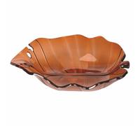 Villa d'Este Home Tivoli 2026 Cuenco hoja 22, 5 x 19 cm 400 ml, ámbar, La Cucina