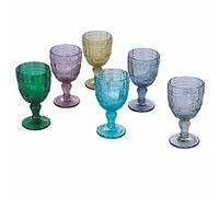 Villa d'Este Home Tivoli 2191709 Syrah-Juego de 6 Copas de Vino, Vidrio, Multicolor