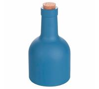 Villa d'Este Home Tivoli Aceitera 400 ml de cristal, tapón de corcho, azul, rueda panorámica