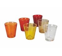 Villa d'Este Home Tivoli Cancun Sunset - Juego de 6 vasos de agua de pasta de vidrio soplado, 330 ml