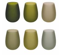 Villa d'Este Home Tivoli Happy Hour Greenery - Juego de 6 vasos de agua de 600 ml de cristal