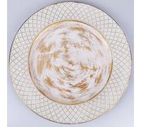 Villa d'Este Home Tivoli Juego de 6 bajoplatos Ø 33 cm, decoración geométrica, Castle