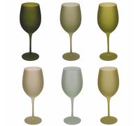 Villa d'Este Home Tivoli Juego de 6 copas de 650 ml heladas de cristal, Happy Hour Greenery