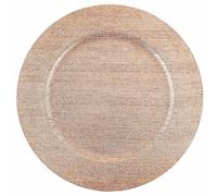 Villa d'Este Home Tivoli Juego de 6 salvamanteles Ø 33 cm, rayas, Gold