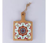 Villa d'Este Home Tivoli Juego de 6 tablas de cortar de madera de bambú y cerámica, 19,6 x 12,9 cm, Tradición
