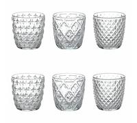 Villa d'Este Home Tivoli Juego de 6 vasos de agua de 325 ml de vidrio, Diversity