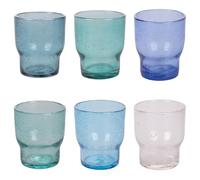 Villa d'Este Home Tivoli Juego de 6 vasos de agua de 325 ml, pasta de vidrio, Ocean, Unico