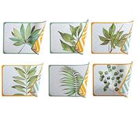 Villa d'Este Home Tivoli Oriental Botanique - Juego de 6 manteles Individuales Reversibles de PVC