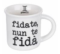 Villa d'Este Home Tivoli Taza de café 90 ml de porcelana, gemelos, S.P.Q.eRe Zodiaco
