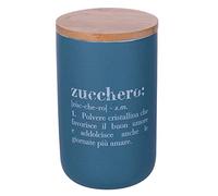 Villa d'Este Home Tivoli Victionary Shades - Tarro de azúcar de porcelana con tapa de bambú, 750 ml