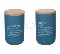 Villa d'Este Home Tivoli Victionary - Tarro de azúcar de cerámica, 1000 ml, tapa de bambú