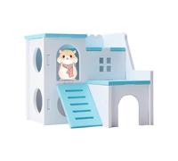 Villa House Doing Exercise And Having Fun In The Playground Pet Small Animal Hideout Hamster House with Funny Climbing Ladder Stair Wooden Hut Play