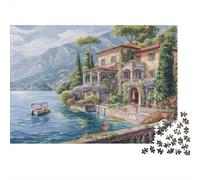 Villa Junto al Lago Rompecabezas 1000 Piezas Papel Regalo Hombre Mujer Adultos Desafío Imposible Coloridos 52x38cm/1000pcs