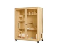 Villa para Gatos Casa for Mascotas, gabinete panorámico Creativo for Gatos, caseta for Perros y de Interior, casa Cerrada Lujo for Condominio Cerrado para Gatos