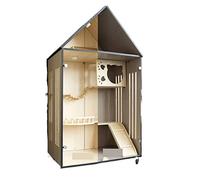 Villa para gatos Casa para gatos Casa para gatos Casa para gatos Gabinete interior para gatos Arena para gatos Casa para gatos Espacio grande Jaula panorámica para gatos Casa para gatos Condominio par