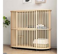 Villa para gatos Gabinete para gatos de lujo Jaula para gatos con espacio súper grande Villa para gatos Casa para gatos de lujo de doble capa Suministros para mascotas con rueda Casa para gatos Condom