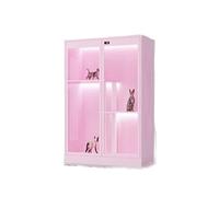 Villa para gatos Jaula de acero para gatos Villa para gatos Casa para gatos Vitrina para gatos Casa para gatos Arena para gatos Hogar Interior Espacio grande Casa para gatos de múltiples capas Condomi