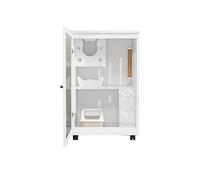 Villa para Gatos Jaula para Gatos La Villa para Gatos no ocupa Espacio en el hogar, gabinete Interior para casa, Gatito, habitación para Gatos, casa para Gatos, condominio para Gatos (Blanco)