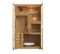 Villa para Gatos, Jaula para Gatos, Villa ecológica para Gatos, Jaula para Gatos de Gran tamaño, casa de Madera para Gatos, Arena para Gatos Cerrada, casa para Gatos limpiable, condominio para Gatos