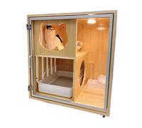 Villa para gatos Jaula para gatos Villa para gatos con inodoro Una casa para gatos Cuenco colgante Gabinete para gatos de dos pisos Tienda de mascotas Casa para gatos Casa para gatos Condominio para g