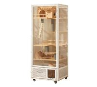 Villa para Gatos Villa para Gatos Panorámica de Vidrio Nido para Gatos Casa Interior para Gatos No Ocupa un área Jaula para Gatos Gabinete Grande para Gatos Jaula para Gatos (Tamaño: B2) (A A1)