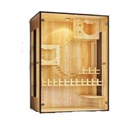 Villa para gatos Villa para gatos Placa lateral Transparente Casa para gatos de lujo Jaula para cría de gatos Gabinete de exhibición para gatos Cama para gatos Gabinete para mascotas para gatos Habita