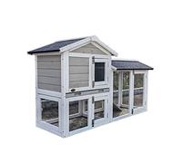 Villa para gatos Villa para mascotas Espacio ampliado de doble capa al aire libre Jaula para conejos Jaula para palomas Jaula para pollos al aire libre Balcón interior Casa para mascotas Casa para gat