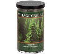 Village Candle Balsam Fir Large Tumbler Glass Jar, Scented Candle, Notes of Evergreen, Bergamot, and Fresh Balsam, 19 oz.