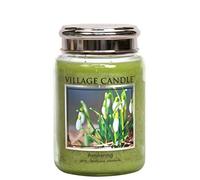 Village Candle Tarro de cristal grande con tapa de metal de 25 onzas - despertar