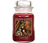 Village Candle Vela, cera de parafina, verde, tarro grande de boticario de vidrio, 21.25 onzas netas