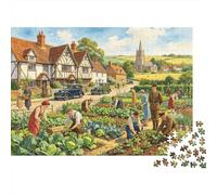 Village Garden Puzzle 1000 Piezas Reciclable Paper Rural Life Adulto Jigsaws Party Juego Accesorios Developing Chico & Chica‘s Intelligence Educativo 38x26cm/1000pcs