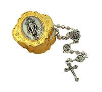 VILLAGE GIFT IMPORTERS Juego de Regalo de Mini Rosario | más de 15 Temas y Estilos | Estuche Grande | Acentos de Esmalte de Color | Joyería Cristiana