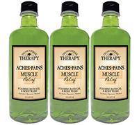 Village Naturals Therapy Aches and Pains Muscle Relief Foaming Bath Oil and Body Wash 16oz by Village Naturals Therapy