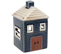 Village Pottery Dark Blue House Tealight