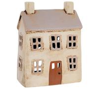 Village Pottery Encantador portavelas de cerámica Beige para Velas de té, Adorno para Velas de cerámica, Tonos Tierra Mixtos