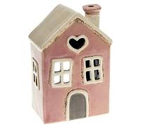 Village Pottery Portavelas pequeño con Forma de corazón, Color Rosa