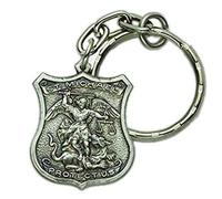 Village Regalo Importantes Pewter Saint Michael Llavero de la policía