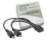 Villageboom 1 micro USB hembra a 2 micro USB macho, divisor USB Y 1 a 2 para cargar 2 dispositivos al mismo tiempo. Producto de valor social