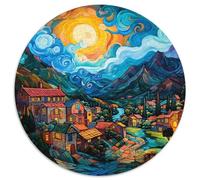 Villages Puzzle 1000 piezas Montañas Rompecabezas Conjunto de Inteligencia Decoración de Pared para Familia exigente, Para Hacer Yo mismo, Decoración De Pared Regalos 1000pcs (67,5x67,5cm)