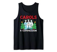 Villancicos y compasión Enfermería Médica Enfermera Navidad Camiseta sin Mangas