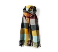 Villand Bufanda de lana para mujer - Bufandas de cuadros de invierno con tacto de cachemira para mujer con caja de regalo (Cuadros Amarillos)