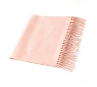 Villand Bufanda pura 100% cachemira con bordes con flecos, ultra suave y grande de cachemira para mujeres y hombres, rosa, 30cm x 180cm