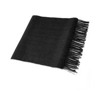 Villand Bufanda pura 100% cachemira con bordes con flecos, ultra suave y grande de cachemira para mujeres y hombres, Negro, 30cm x 180cm