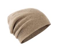 Villand Gorro 100% Cachemir para Mujer y Hombre con Caja de Regalo, Gorro de esquí de Cachemira de Punto de Doble Capa (Camello sin teñir)