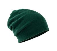 Villand Gorro 100% Cachemir para Mujer y Hombre con Caja de Regalo, Gorro de esquí de Cachemira de Punto de Doble Capa (Verde)