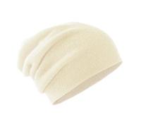 Villand Gorro 100% Cachemir para Mujer y Hombre con Caja de Regalo, Gorro de esquí de Cachemira de Punto de Doble Capa (Beige sin teñir)