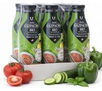 Villaolivo - Gazpacho Ecológico 1L | Pack 6 Botellas en Cristal | Receta Tradicional, 100% Natural y Sin Conservantes